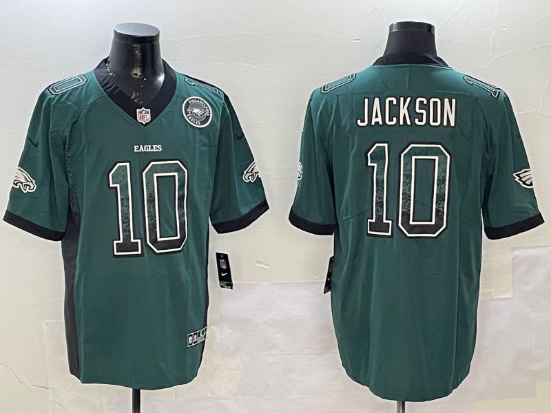 Men Philadelphia Eagles #10 Jackson Green 2025 Nike Drift Fashion Color Rush Limited NFL Jersey style 4